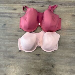Lot of 2 Soma Pink Bras - vanishing 360 Perfect Coverage 36DD (E)